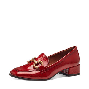 Tamaris Classic Shoe with Buckle Red Patent