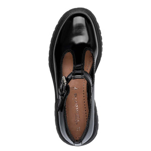 Tamaris Chunky Mary Jane Black Patent