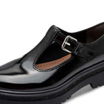 Tamaris Chunky Mary Jane Black Patent