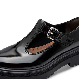 Tamaris Chunky Mary Jane Black Patent
