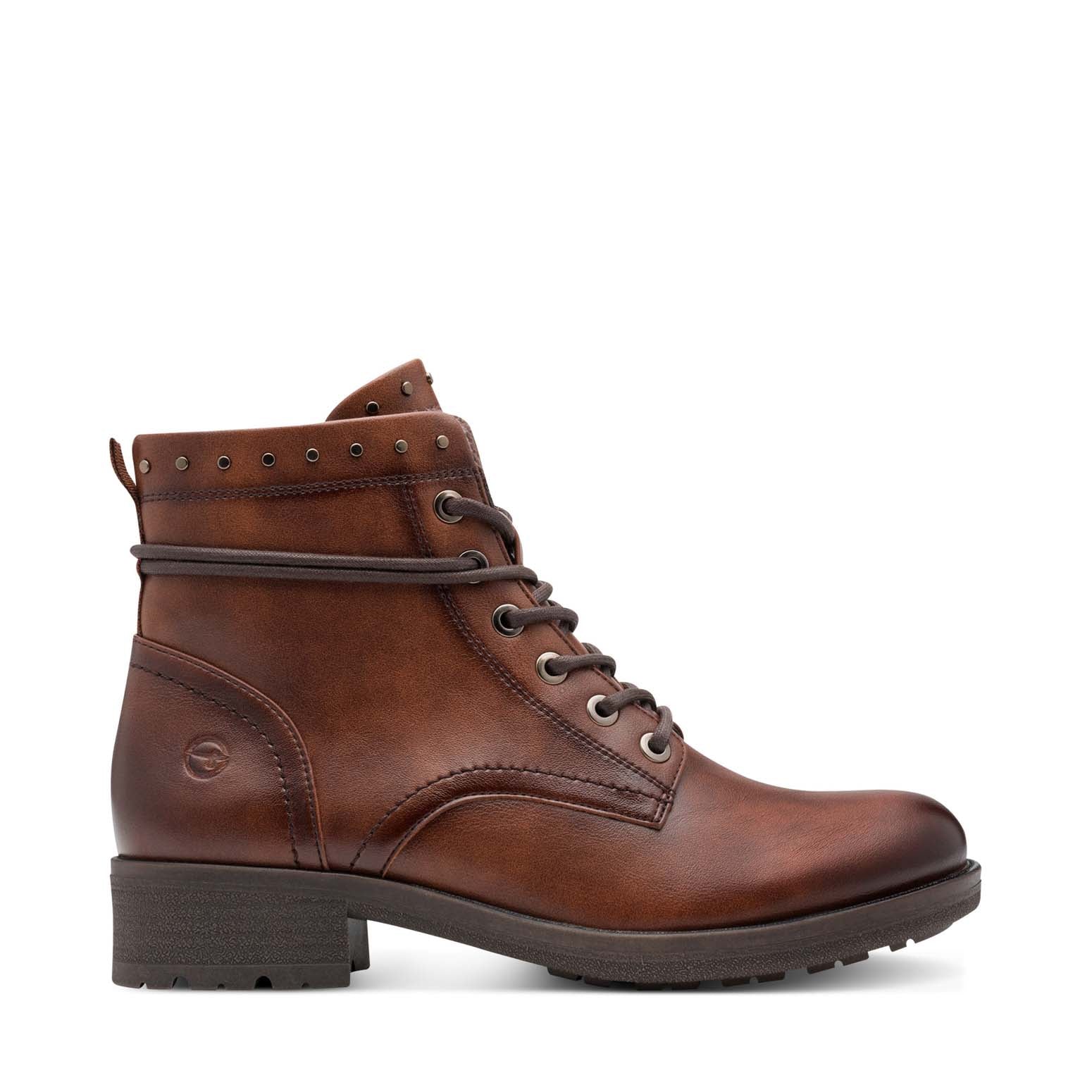 Tamaris Laced Ankle Boot Cognac