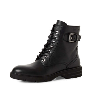 Tamaris Laced Buckle Boot Black