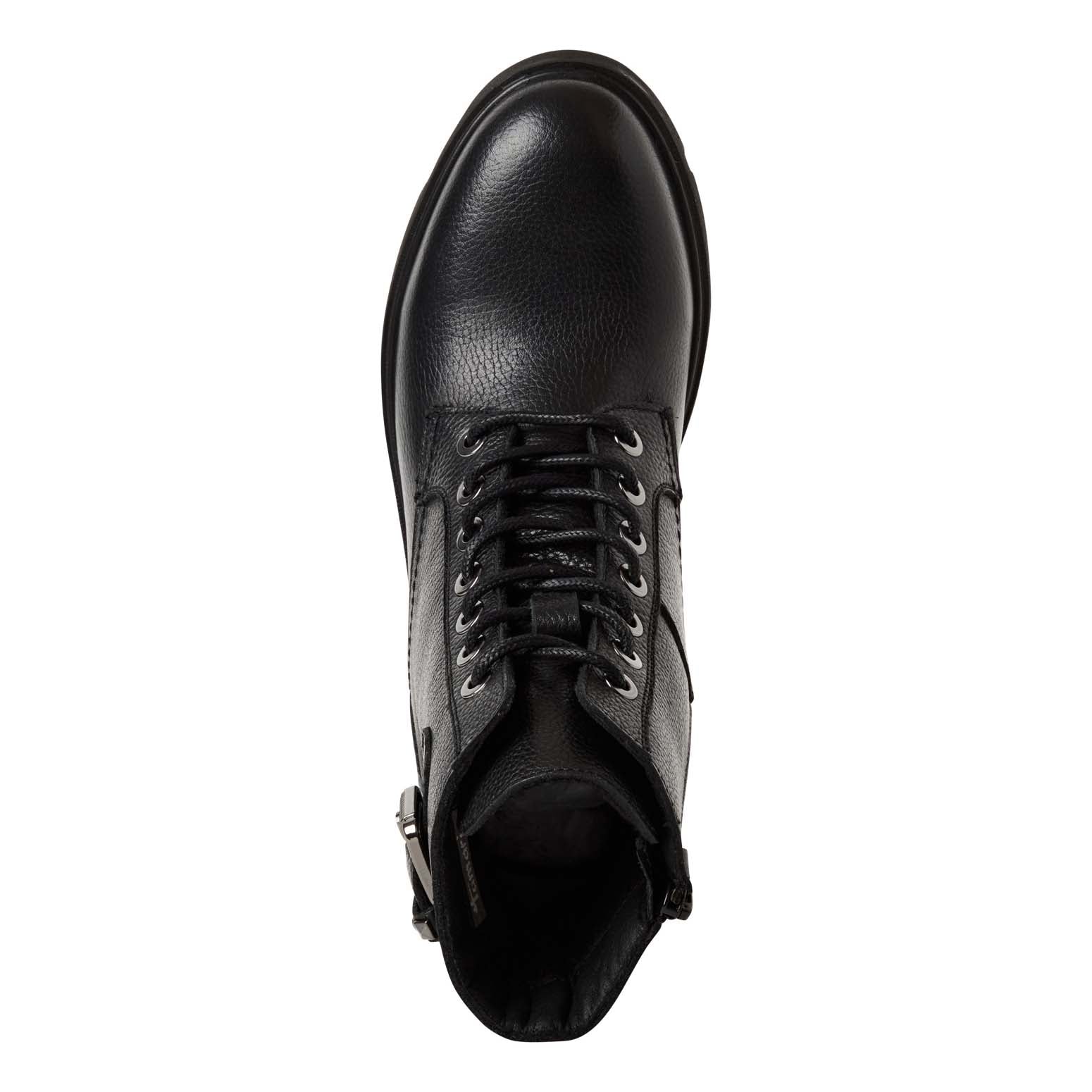 Tamaris Laced Buckle Boot Black