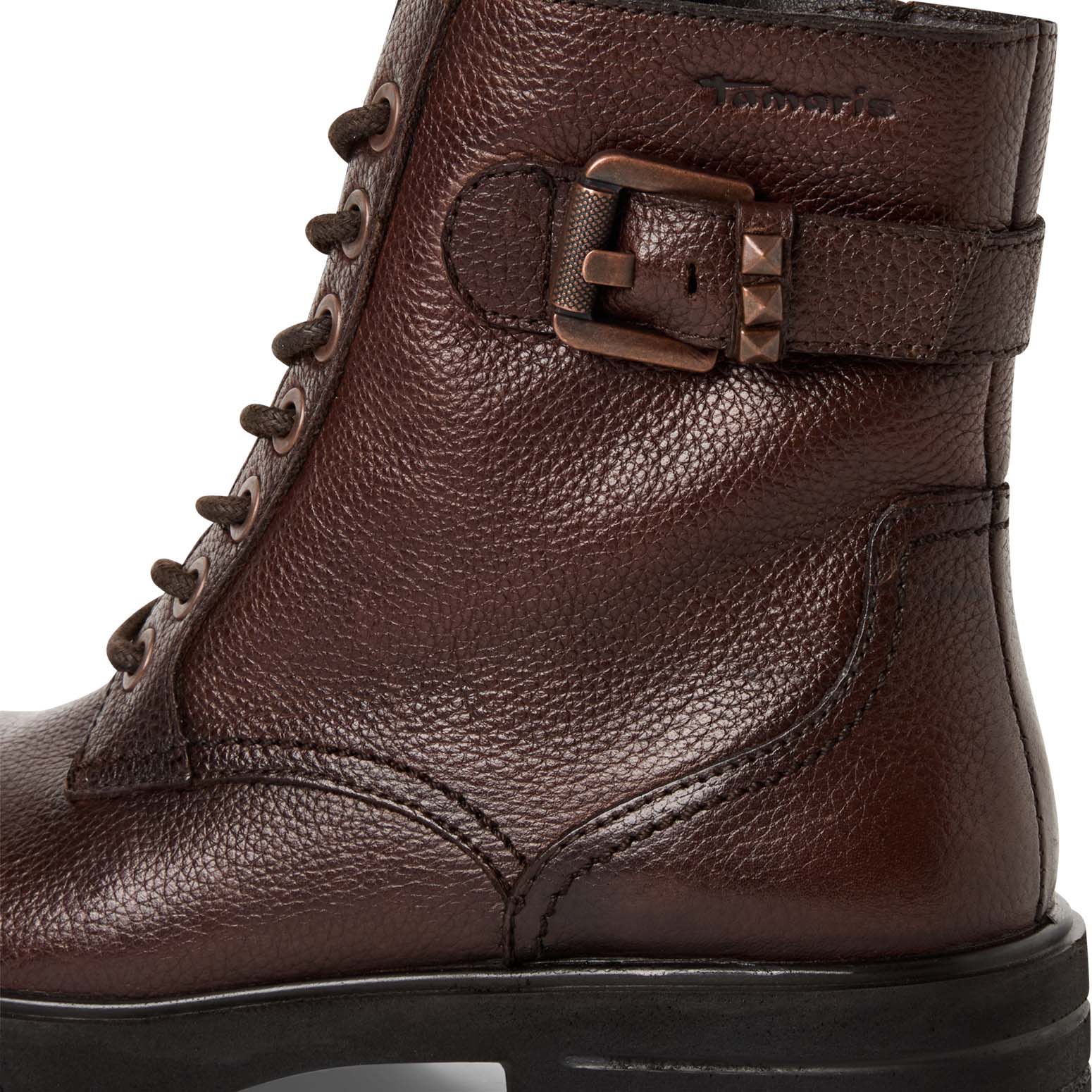 Tamaris Laced Buckle Boot Mocca