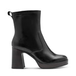 Tamaris Leather Platform Ankle Boot Black