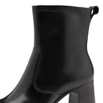 Tamaris Leather Platform Ankle Boot Black