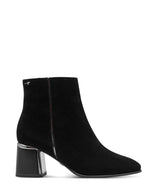 Tamaris Classic Suede Block Heel Ankle Boot Black