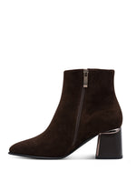 Tamaris Classic Suede Block Heel Ankle Boot Mocca