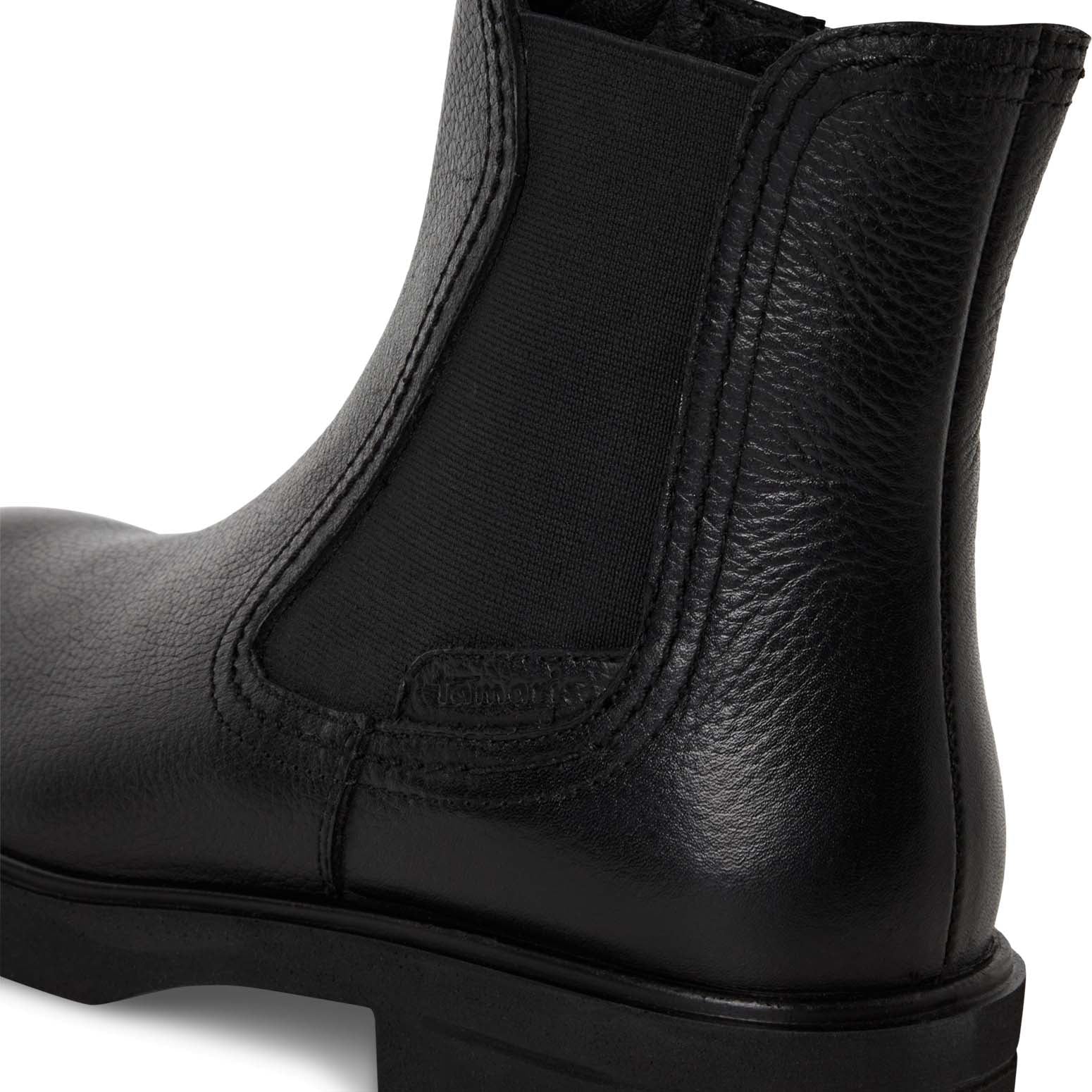 Tamaris Chelsea Leather Ankle Boot Black