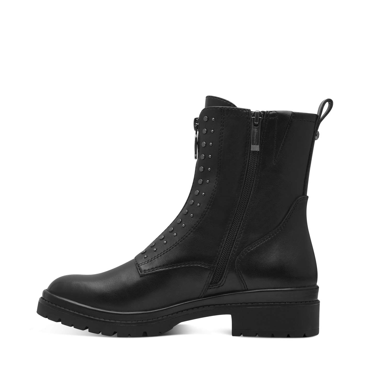 Tamaris Military Boot with Stud Detail Black