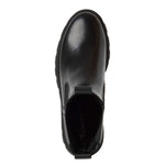 Tamaris Low Wedge Leather Ankle Boot Black