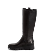 Tamaris Wedge Knee High Black Leather