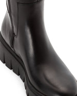 Tamaris Wedge Knee High Black Leather