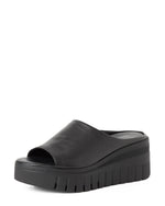 Tamaris Open Toe Wedge Mule Black