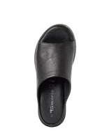 Tamaris Open Toe Wedge Mule Black
