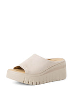 Tamaris Open Toe Wedge Mule Taupe