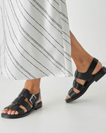 Tamaris Strappy Gladiator Flat Sandal Black
