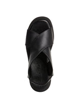 Tamaris Chunky Leather Wedge Black