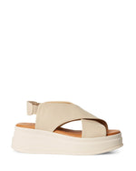 Tamaris Chunky Leather Wedge Ivory