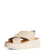 Tamaris Chunky Leather Wedge Ivory