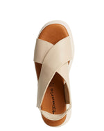 Tamaris Chunky Leather Wedge Ivory