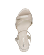 Tamaris Strappy Sandal Beige Patent