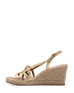 Tamaris Strappy Wedge Sandal Gold