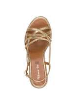 Tamaris Strappy Wedge Sandal Gold