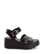 Tamaris Strappy Wedge Sandal Black
