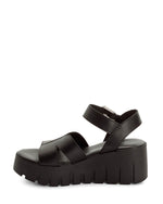 Tamaris Strappy Wedge Sandal Black