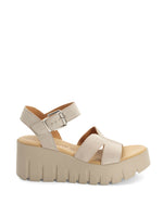 Tamaris Strappy Wedge Sandal Taupe