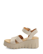 Tamaris Strappy Wedge Sandal Taupe