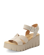 Tamaris Strappy Wedge Sandal Taupe