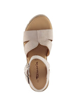 Tamaris Strappy Wedge Sandal Taupe