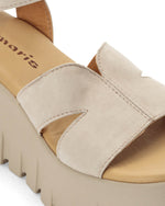 Tamaris Strappy Wedge Sandal Taupe