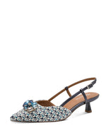 Tamaris Slingback Crystal Blue Comb