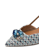 Tamaris Slingback Crystal Blue Comb