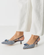 Tamaris Slingback Crystal Blue Comb
