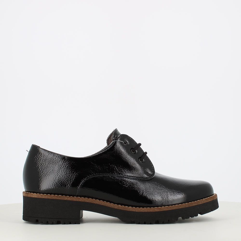 Pitollos Laced Brogue Black Patent