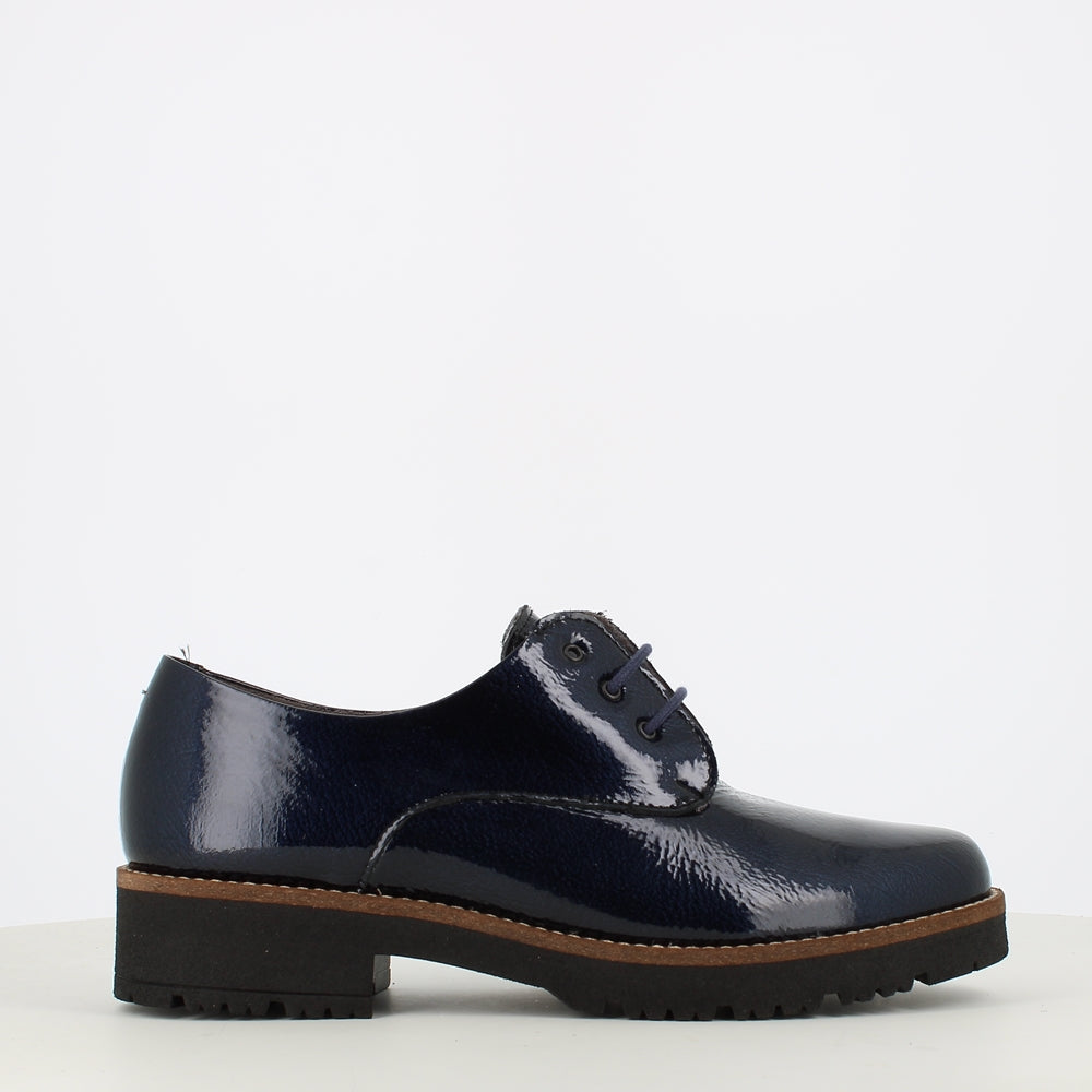 Pitollos Laced Brogue Navy Patent