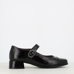 Pitillos Mary Jane Court Shoe Black Patent