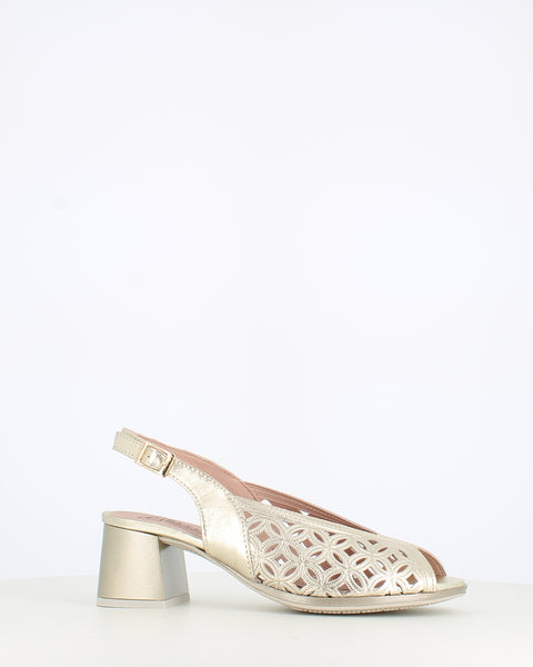 Pitillos Laser Cut Slingback Gold