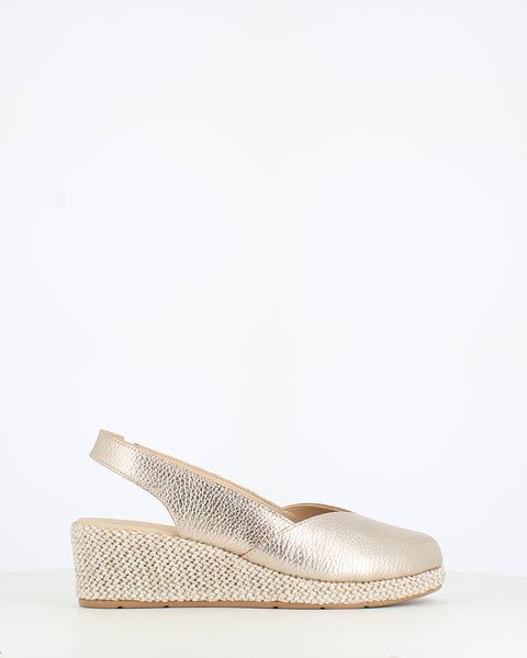 Pitillos Espadrille Sling Back Light Gold