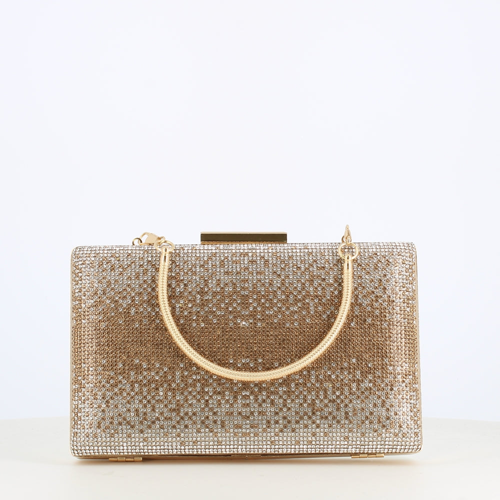Cinders Edit Occasion Handbag Crystal Gold