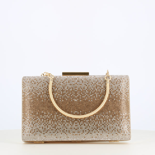 Cinders Edit Occasion Handbag Crystal Gold