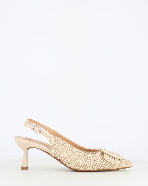 Cinders Edit Rope Heel Slingback Apricot