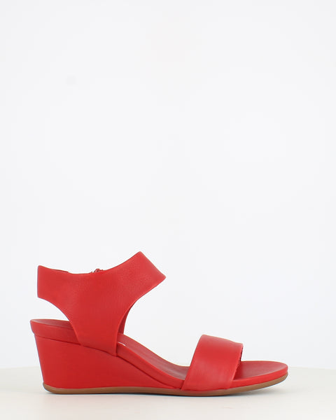 Pedro Miralles Zip Wedge Sandal Red