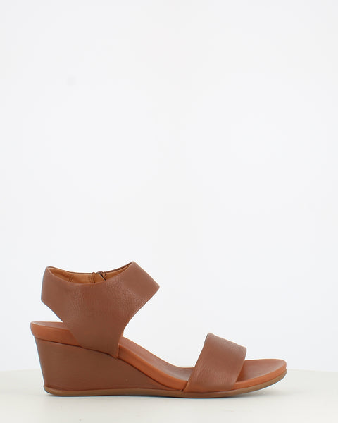 Pedro Miralles Zip Wedge Sandal Tan