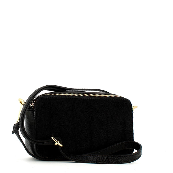 Andrea Cardone Black Pony Handbag