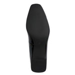 Marco Tozzi Block Heel Court Patent Black